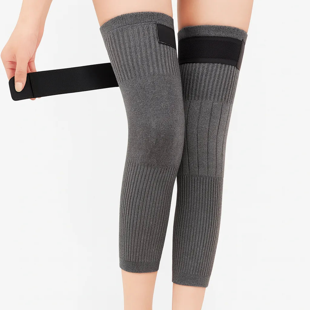 Unisex Winter Wool Knee Warmers β Thermal, Breathable & Elastic Support Pads for Men & Women.