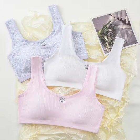 Padded Pack Of 3 Teenage Girls Cotton Training Bra –  Steel-Free Bra, Everyday Comfort