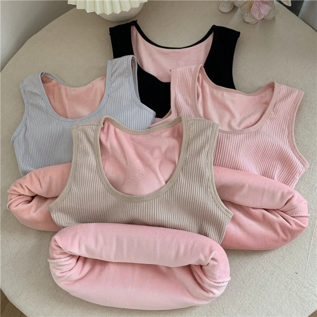Women Warm Fleece Body Warmer Body Inner Sleeveless Body Shaper